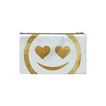 gold smiley face Cosmetic Bag (Small)  Back