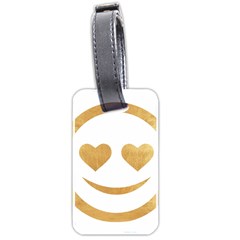 Gold Smiley Face Luggage Tags (two Sides) by NouveauDesign