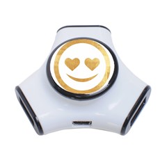 Gold Smiley Face 3-port Usb Hub by NouveauDesign