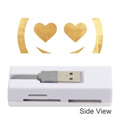 Gold Smiley Face Memory Card Reader (stick)  by NouveauDesign