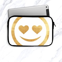 Gold Smiley Face Apple Ipad Mini Zipper Cases by NouveauDesign