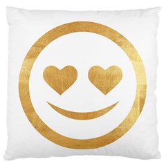 Gold Smiley Face Standard Flano Cushion Case (two Sides) by NouveauDesign