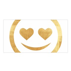 Gold Smiley Face Satin Shawl by NouveauDesign