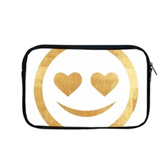 Gold Smiley Face Apple Macbook Pro 13  Zipper Case by NouveauDesign