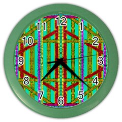 Gift Wrappers For Body And Soul In  A Rainbow Mind Color Wall Clocks by pepitasart