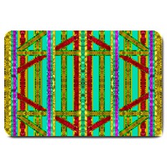 Gift Wrappers For Body And Soul In  A Rainbow Mind Large Doormat  by pepitasart