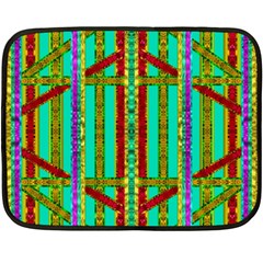 Gift Wrappers For Body And Soul In  A Rainbow Mind Fleece Blanket (mini) by pepitasart