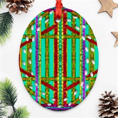 Gift Wrappers For Body And Soul In  A Rainbow Mind Ornament (oval Filigree) by pepitasart