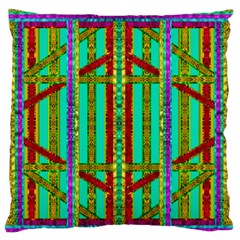 Gift Wrappers For Body And Soul In  A Rainbow Mind Large Flano Cushion Case (one Side) by pepitasart