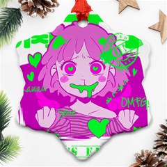 Fujoshi Snowflake Ornament (two Sides) by psychodeliciashop