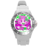 Fujoshi Round Plastic Sport Watch (L) Front