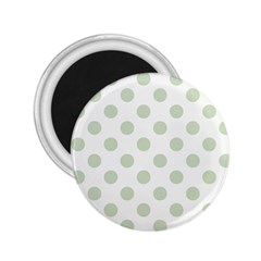 Green Dots Modern Pattern Paper 2 25  Magnets by Celenk