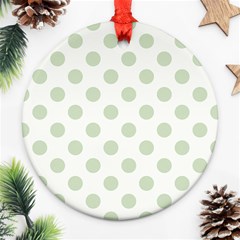 Green Dots Modern Pattern Paper Ornament (round) by Celenk