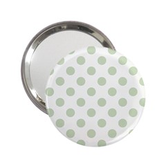 Green Dots Modern Pattern Paper 2 25  Handbag Mirrors by Celenk