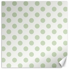 Green Dots Modern Pattern Paper Canvas 16  X 16   by Celenk