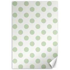 Green Dots Modern Pattern Paper Canvas 20  X 30   by Celenk