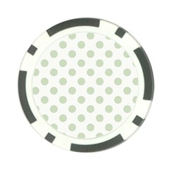 Green Dots Modern Pattern Paper Poker Chip Card Guard by Celenk