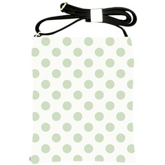 Green Dots Modern Pattern Paper Shoulder Sling Bags by Celenk