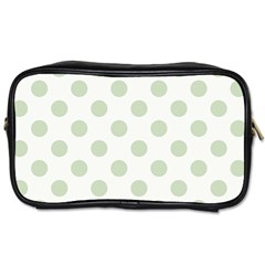 Green Dots Modern Pattern Paper Toiletries Bags by Celenk