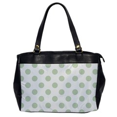 Green Dots Modern Pattern Paper Office Handbags by Celenk