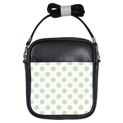 Green Dots Modern Pattern Paper Girls Sling Bags by Celenk