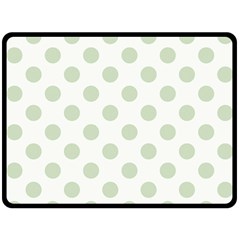 Green Dots Modern Pattern Paper Fleece Blanket (large)  by Celenk