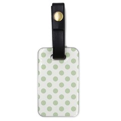 Green Dots Modern Pattern Paper Luggage Tags (one Side)  by Celenk