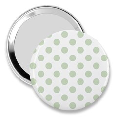 Green Dots Modern Pattern Paper 3  Handbag Mirrors by Celenk