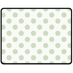 Green Dots Modern Pattern Paper Double Sided Fleece Blanket (medium)  by Celenk