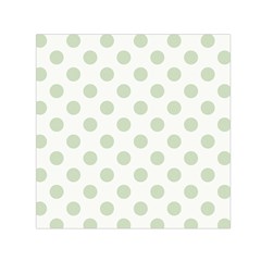 Green Dots Modern Pattern Paper Small Satin Scarf (square) by Celenk