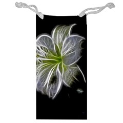 White Lily Flower Nature Beauty Jewelry Bag by Celenk