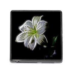 White Lily Flower Nature Beauty Memory Card Reader (square) by Celenk