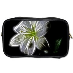 White Lily Flower Nature Beauty Toiletries Bags 2-side by Celenk