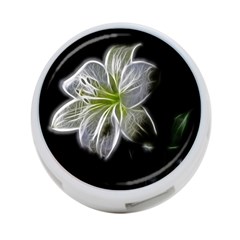 White Lily Flower Nature Beauty 4-port Usb Hub (two Sides)  by Celenk