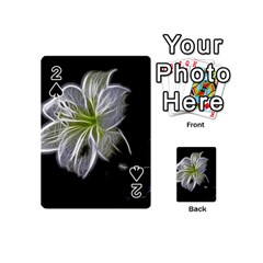 White Lily Flower Nature Beauty Playing Cards 54 (mini)  by Celenk