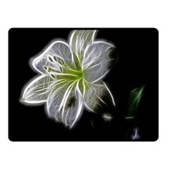 White Lily Flower Nature Beauty Double Sided Fleece Blanket (small)  by Celenk