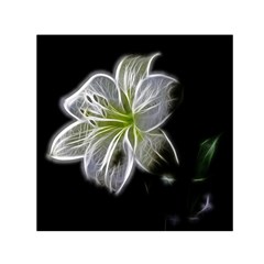 White Lily Flower Nature Beauty Small Satin Scarf (square) by Celenk