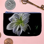 White Lily Flower Nature Beauty Large Coin Purse Front