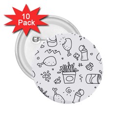 Set Chalk Out Scribble Collection 2 25  Buttons (10 Pack)  by Celenk