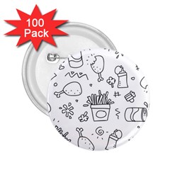 Set Chalk Out Scribble Collection 2 25  Buttons (100 Pack)  by Celenk