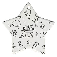 Set Chalk Out Scribble Collection Star Ornament (two Sides) by Celenk