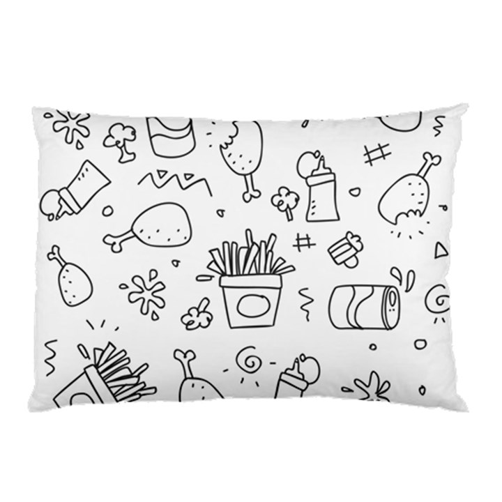 Set Chalk Out Scribble Collection Pillow Case