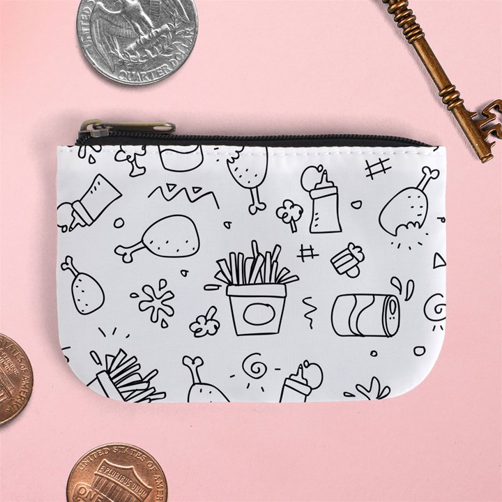 Set Chalk Out Scribble Collection Mini Coin Purses