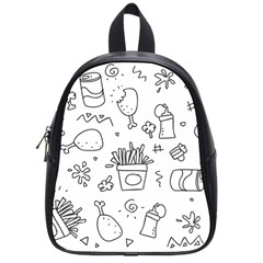 Set Chalk Out Scribble Collection School Bag (small) by Celenk