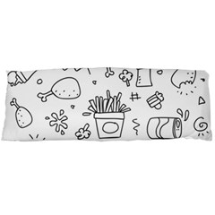 Set Chalk Out Scribble Collection Body Pillow Case (dakimakura) by Celenk