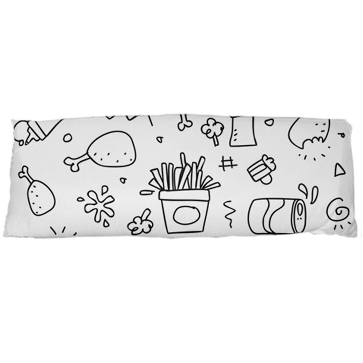 Set Chalk Out Scribble Collection Body Pillow Case (Dakimakura)