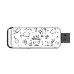 Set Chalk Out Scribble Collection Portable Usb Flash (one Side) by Celenk