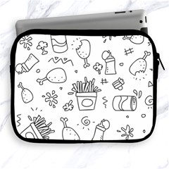 Set Chalk Out Scribble Collection Apple Ipad 2/3/4 Zipper Cases by Celenk