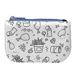 Set Chalk Out Scribble Collection Large Coin Purse by Celenk