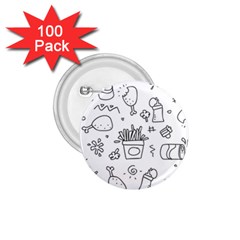 Set Chalk Out Scribble Collection 1 75  Buttons (100 Pack)  by Celenk